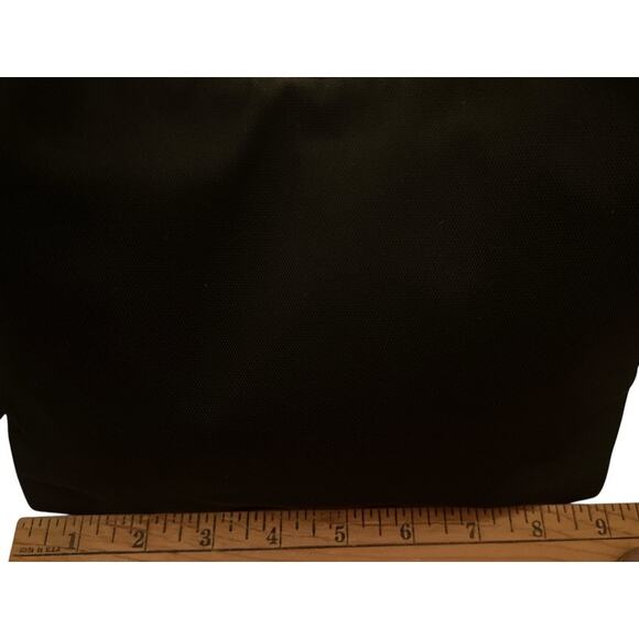 VTG 90s Gucci Nylon Leather Trim Compact Shoulder Bag Black Quiet Luxury Sleek - Picture 9 of 16